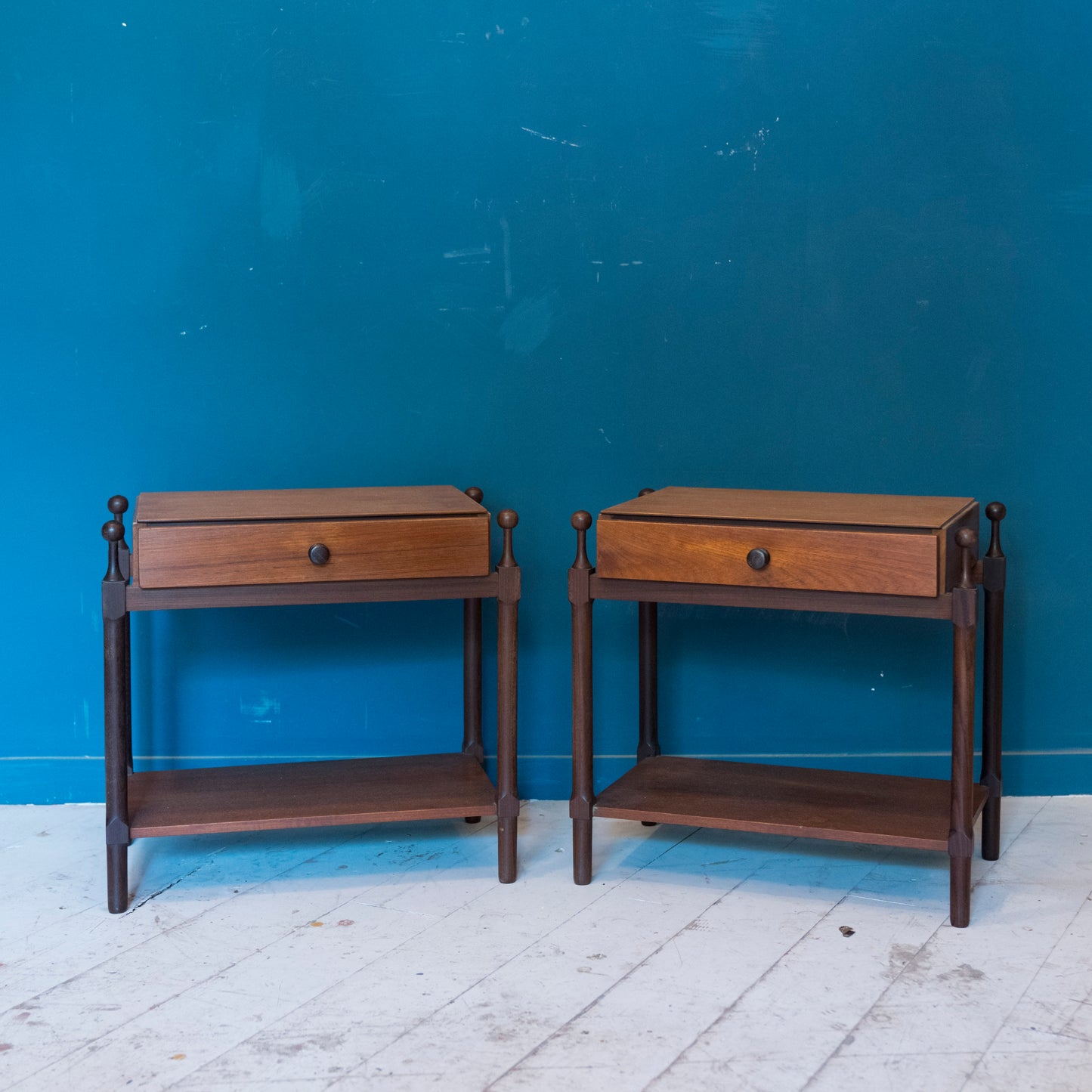Coppia Comodini Vintage Anni '60 in Teak – Fratelli Proserpio | Design Italiano