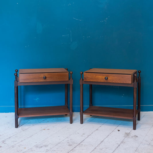 Coppia Comodini Vintage Anni '60 in Teak – Fratelli Proserpio | Design Italiano