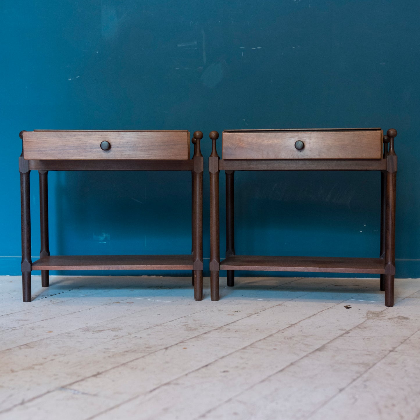 Coppia Comodini Vintage Anni '60 in Teak – Fratelli Proserpio | Design Italiano